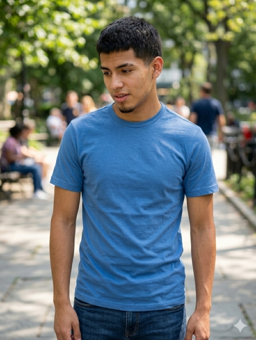 George Short-Sleeve Crew T-Shirt in Royal Blue